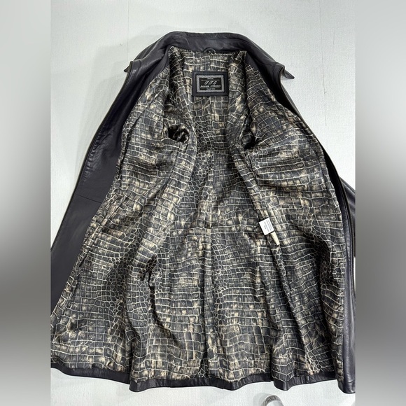 J.J.G private collection genuine leather coat jacket size S - Picture 9 of 14
